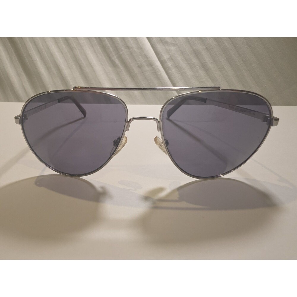 Calvin Klein R167S 045 Sunglasses Silver Metal Frame, Gray Lens 58-16-140